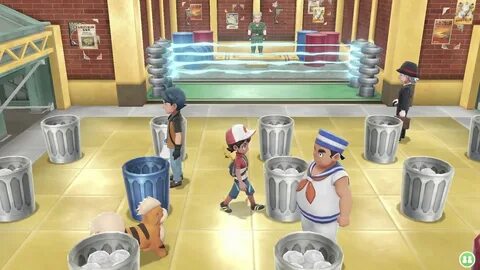 Trash Can Switch in Vermilion City Gym (Pokemon Let's Go Pik