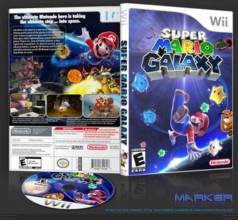 Viewing full size Super Mario Galaxy box cover