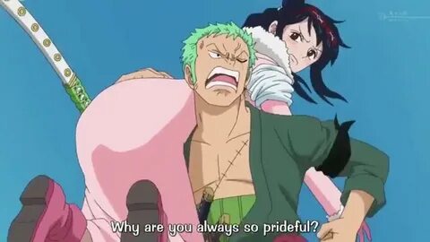 One Piece funny moment - Zoro carries Tashigi - YouTube