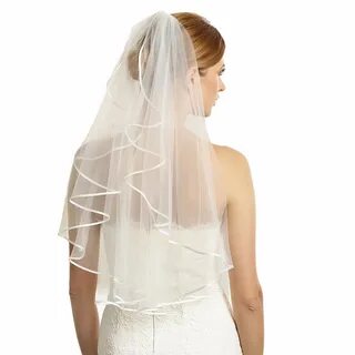 Love Cosplay 2pcs/set Hen Party Bridal Wedding Veil with Whi