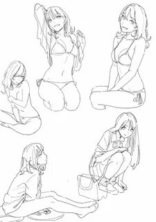 ら ＜ ら on Twitter Anime poses reference, Art reference poses,