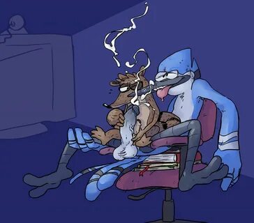 mordecai, rigby, cartoon network, regular show, anthro, avian, balls, bird,...