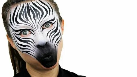 Zebra by Mimicks face painting Maquillage animaux, Animaux, 
