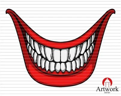 JOKER SMILE SVG clown laughing evil mask funny mouth grinnin