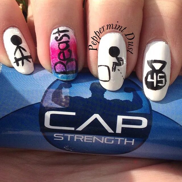 Peppermint Dust on Instagram: "Crossfit nails! This was requ