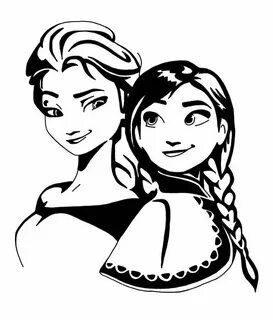 Frozen SVG File Pair Instant Download Etsy Elsa and anna car