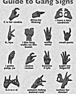 Useless guide to gang signs - Album on Imgur