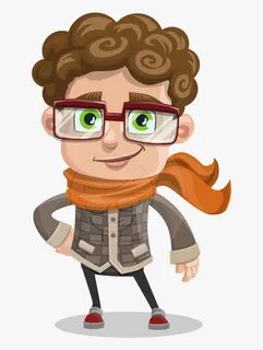 Curly Hair Cartoon Boy, HD Png Download - kindpng
