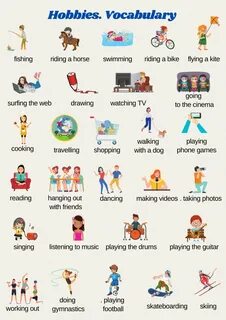 Hobbies. Vocabulary List worksheet