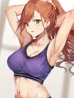 Secondary erotic image of a girl wearing a sports bra Part 3