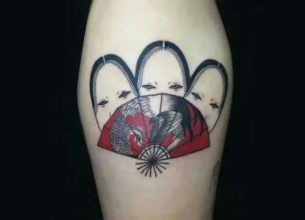 Seductive Japanese Mask Tattoos by Suzani