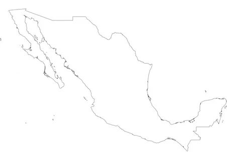 Blank map of Mexico - Mexico Outline Map