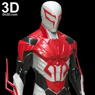 3D Printable Model: Armored Spider-man 2099 White Suit Print