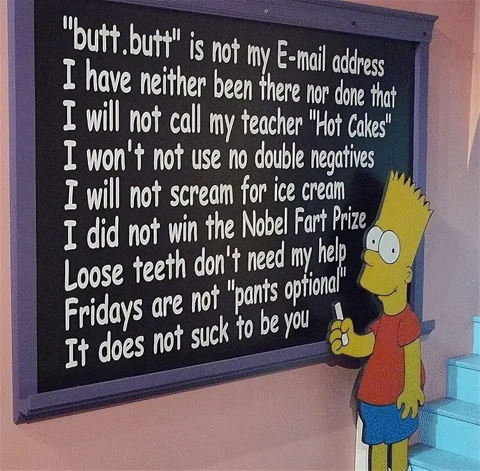 Bart Writing On Chalkboard bart-simpsons-chalkboard-sentence
