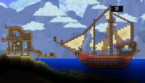 Alpackle on Twitter: "Terraria - Pirate Ship. The captain co