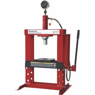 Strongway Benchtop 10-Ton Hydraulic Shop Press with Gauge eB