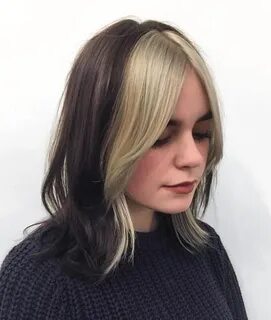 Inspiration Half Blonde Half Black - Haircut Styles