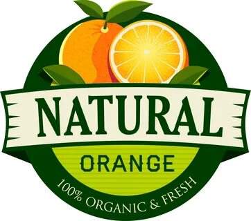 Orange Juice Organic Food Label - Orange Juice Label Png - (