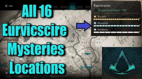 Assassin's Creed Valhalla All Eurvicscire Mysteries Location