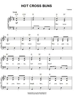 Traditional Nursery Rhyme "Hot Cross Buns" Sheet Music Downl