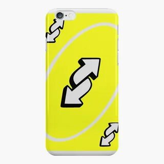 "Yellow Uno Reverse Card" iPhone Case by SnotDesigns Redbubb