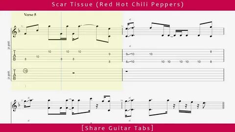 Share Guitar Tabs Scar Tissue (Red Hot Chili Peppers) HD 108