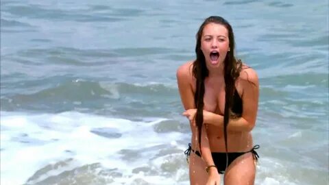 Super Hot Model Courtney Kitt (sexy bikini girl) taken out by wave 1080 HD - You