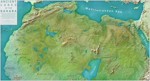 A Map of the Saharan Mega-Lakes during the Holocene Wet Phas