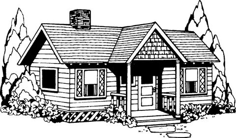 White clipart houseblack - Pencil and in color white clipart