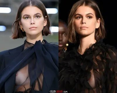 Kaia Gerber First Nude Nipple Slips