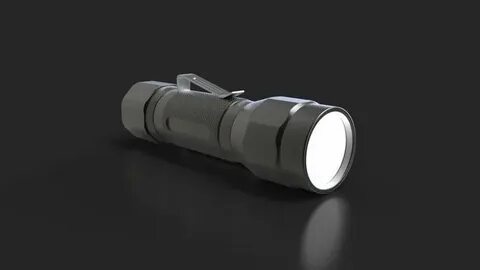 Tactical flashlight 3D model CGTrader