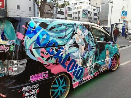 Miku Itasha(Anime car) in Akihabara