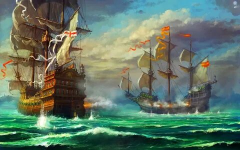 battle formation Ship art, Painting, Digital art gallery