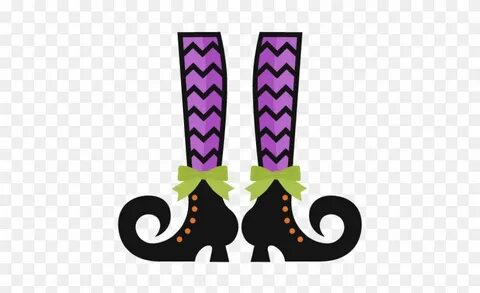 Legs Clipart Cute Halloween Witch - Witch Legs Silhouette - 