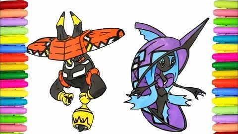 Pokemon list coloring Tapu Bulu and Tapu Fini - YouTube