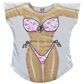 Купальник L.A. Imprints Pink Flamingo Bikini Body Cover-Up T