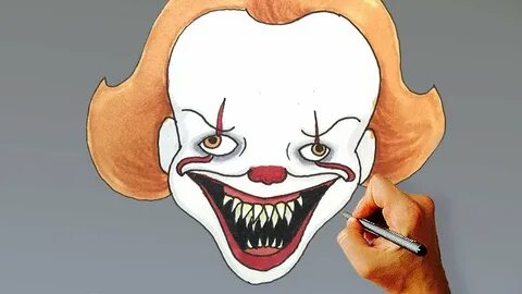 How to Draw Pennywise the Dancing Clown Jumpscare from It - 