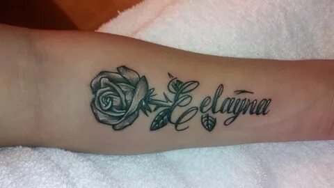 Rose name stem Rose tattoos for men, Tattoos for daughters, 