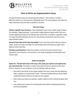 How to write an argumentative essay and examples