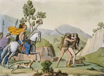 Ancient Celtic Warriors On A Foray Drawing by Italian School