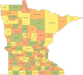 Counties of Minnesota Minnesota lakes, Minnesota travel, Min