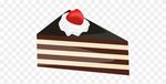 Triangle Cake Slice With Strawberry Transparent Png - Desenh