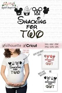 Snacken voor twee SVG moederschap Disney Shirt moeder als Et