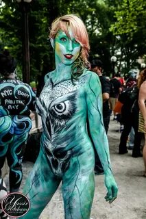 New York Body Paint Day 2014 30 artists painting 40 fully . 