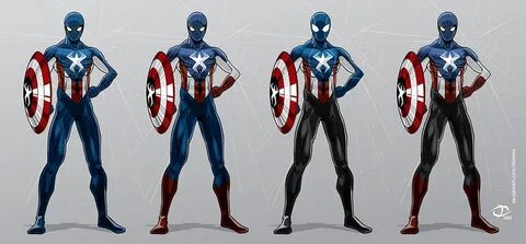 Spider-Man as Captain America by Tloessy on deviantART Capta