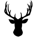 Collection of Deer Head PNG Black And White. PlusPNG