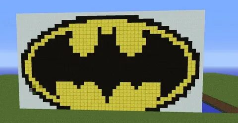 Pixel Art Batman Symbol Minecraft Project All in one Photos