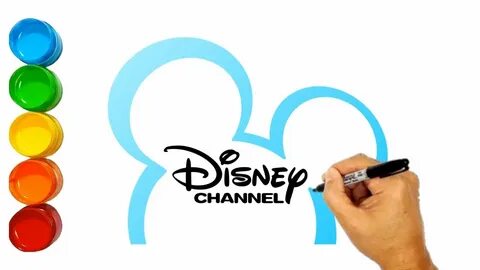How to draw a Disney channel logo - YouTube