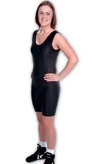 Matman #86 Girls Womans Hi-Cut Lycra Wrestling Singlet Black