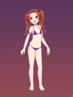 Safebooru - 1girl aposine barefoot bikini brown eyes brown h